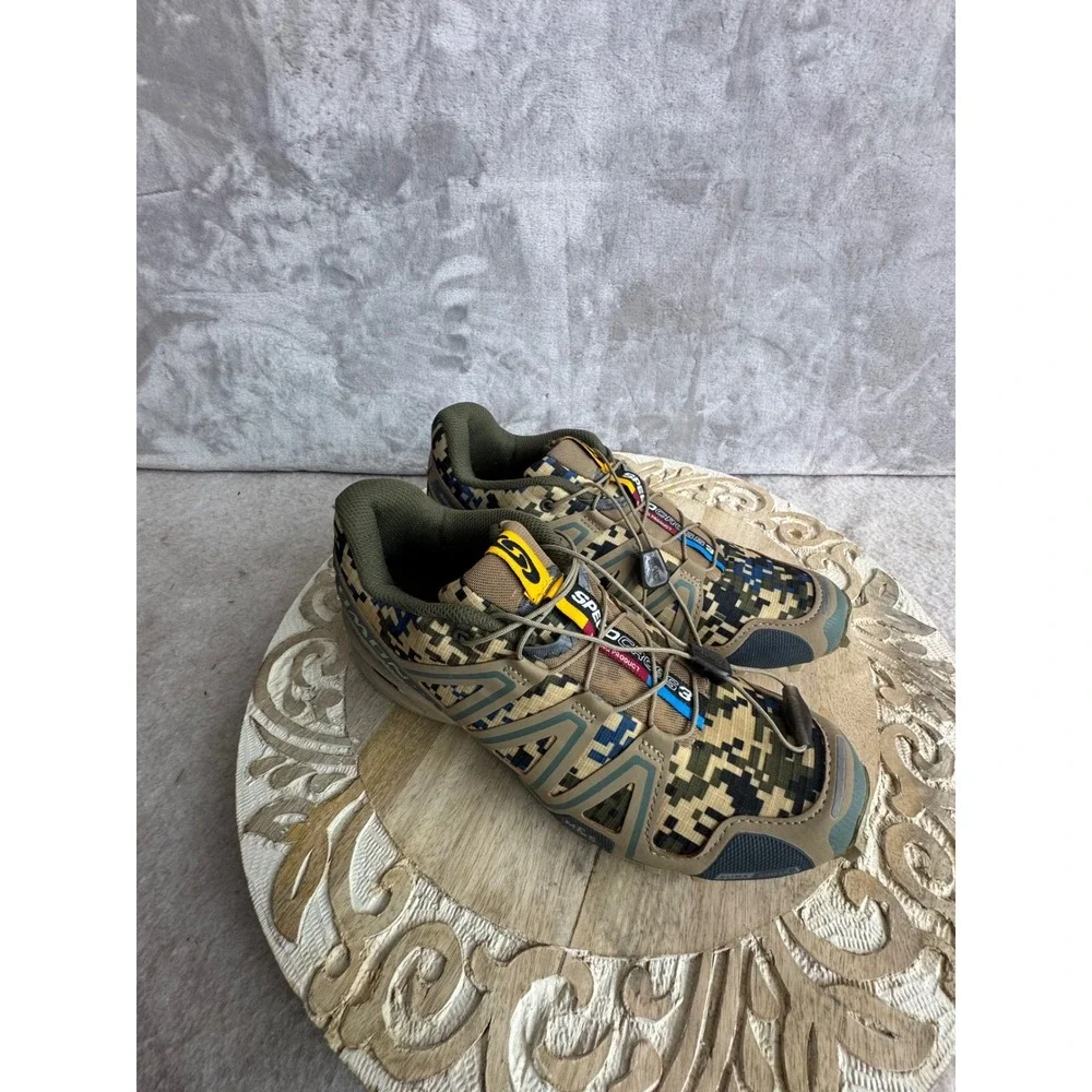 Salomon‎ Speedcross 3 Trail Running Shoes Digital Camo Green Mens 8.5 128652